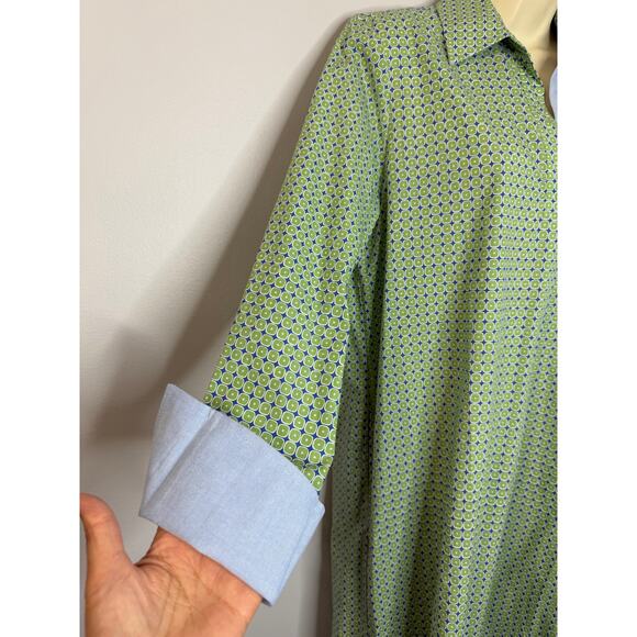 J. Mclaughlin Cagney Dress Navy/Green Turnberry Women's S Preppy New - Picture 5 of 13